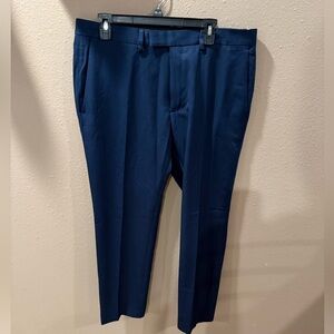 Kenneth Cole Reaction Men's Modern-Fit Micro-Check Dress Pants - 36x32 - Navy